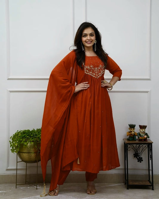 Women’s Premium Cotton 60/60 Embroidered Kurti Pant Set | Elegant Office & Daily Wear 2-Piece Set