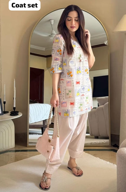 Women’s Premium Mul Cotton Farshi Salwar Set | Stylish Kurta with Tassel Detailing | Elegant Ethnic 2-Piece Set