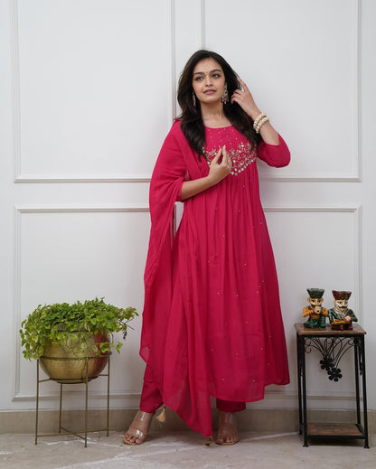 Women’s Premium Cotton 60/60 Embroidered Kurti Pant Set | Elegant Office & Daily Wear 2-Piece Set