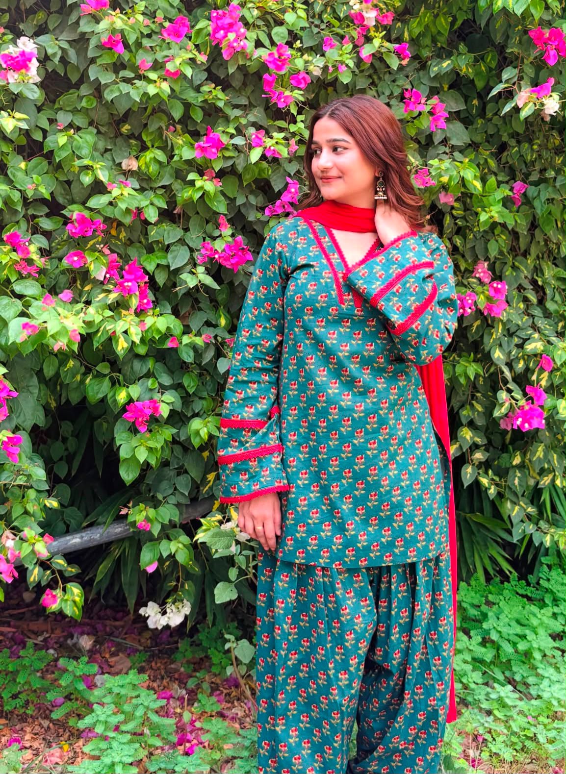 Women’s Cotton Block Print Farshi Salwar Set | Festive Special Dupatta-Less 2-Piece Ethnic Set